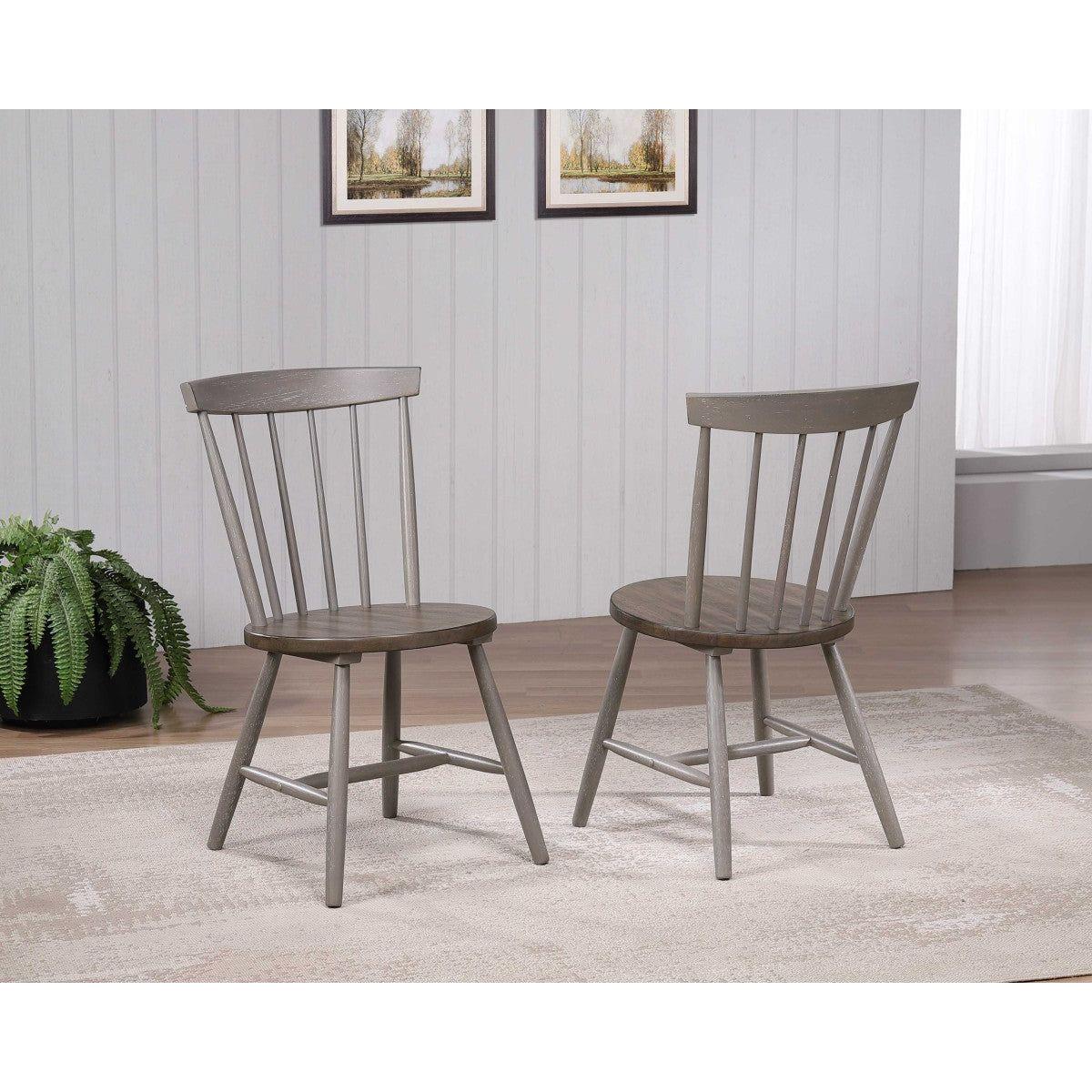 Dante Dining Chair, Set Of 2 - Oak/grey