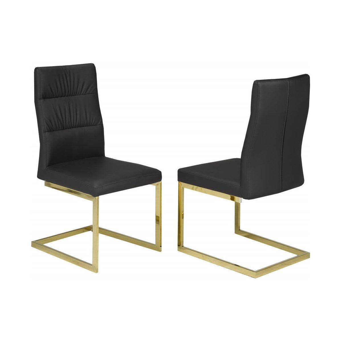 Celeste Dining Set, Black/Gold