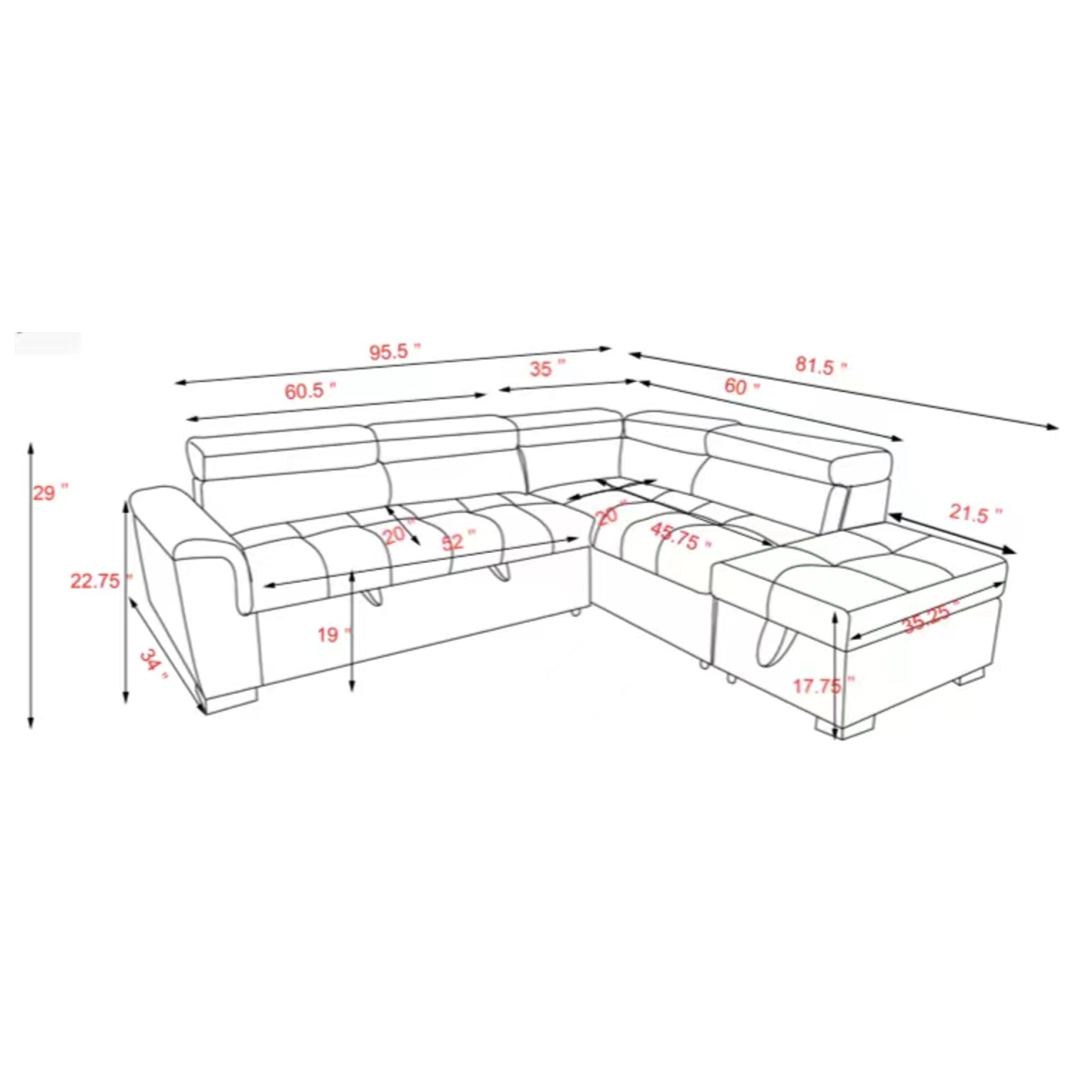 Carter Sleeper Bed, Grey