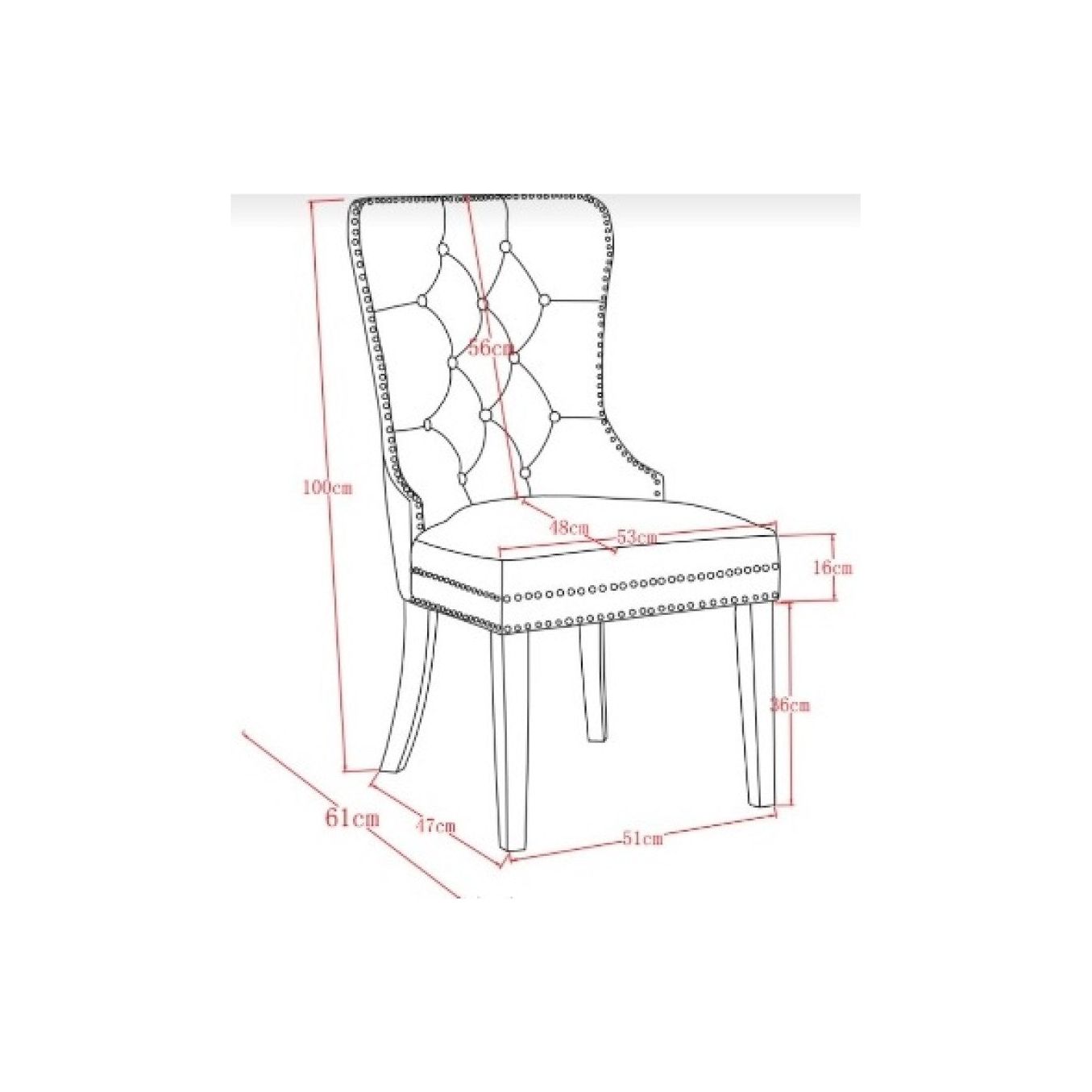 Raul Dining Chair, Set Of 2 - Salmon
