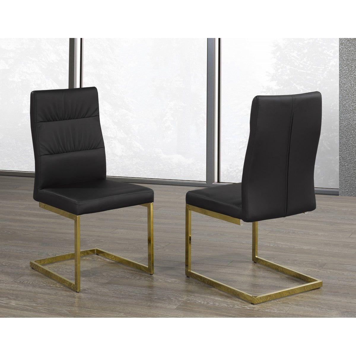 Celeste Dining Set, Black/Gold