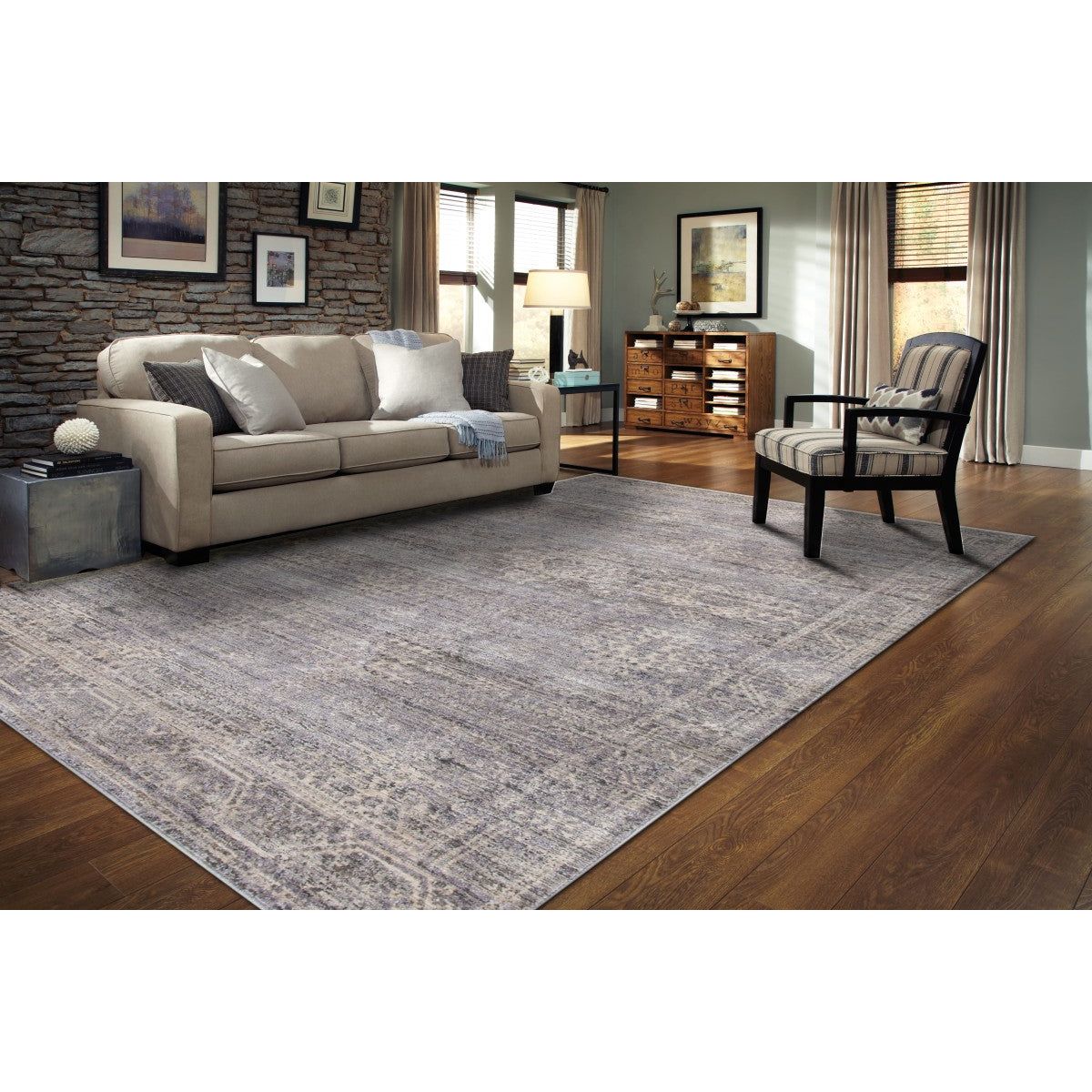 Emma Area Rug - Grey/ivory/beige