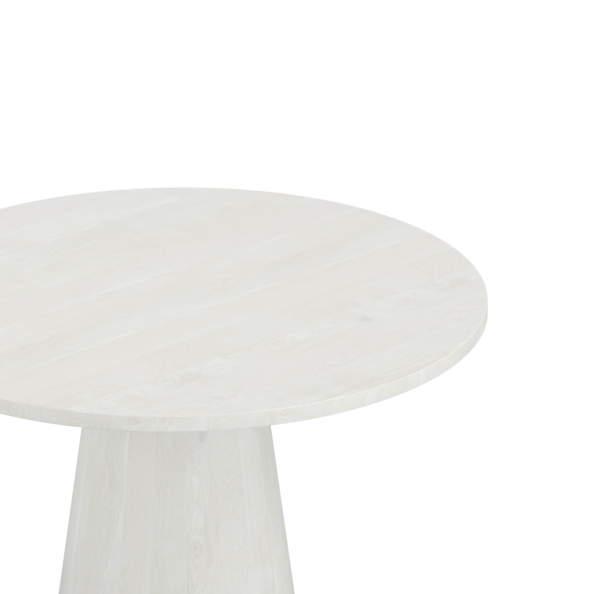 Luna 5-Piece Round Dining Set – Matte White Table with Upholstered Chairs