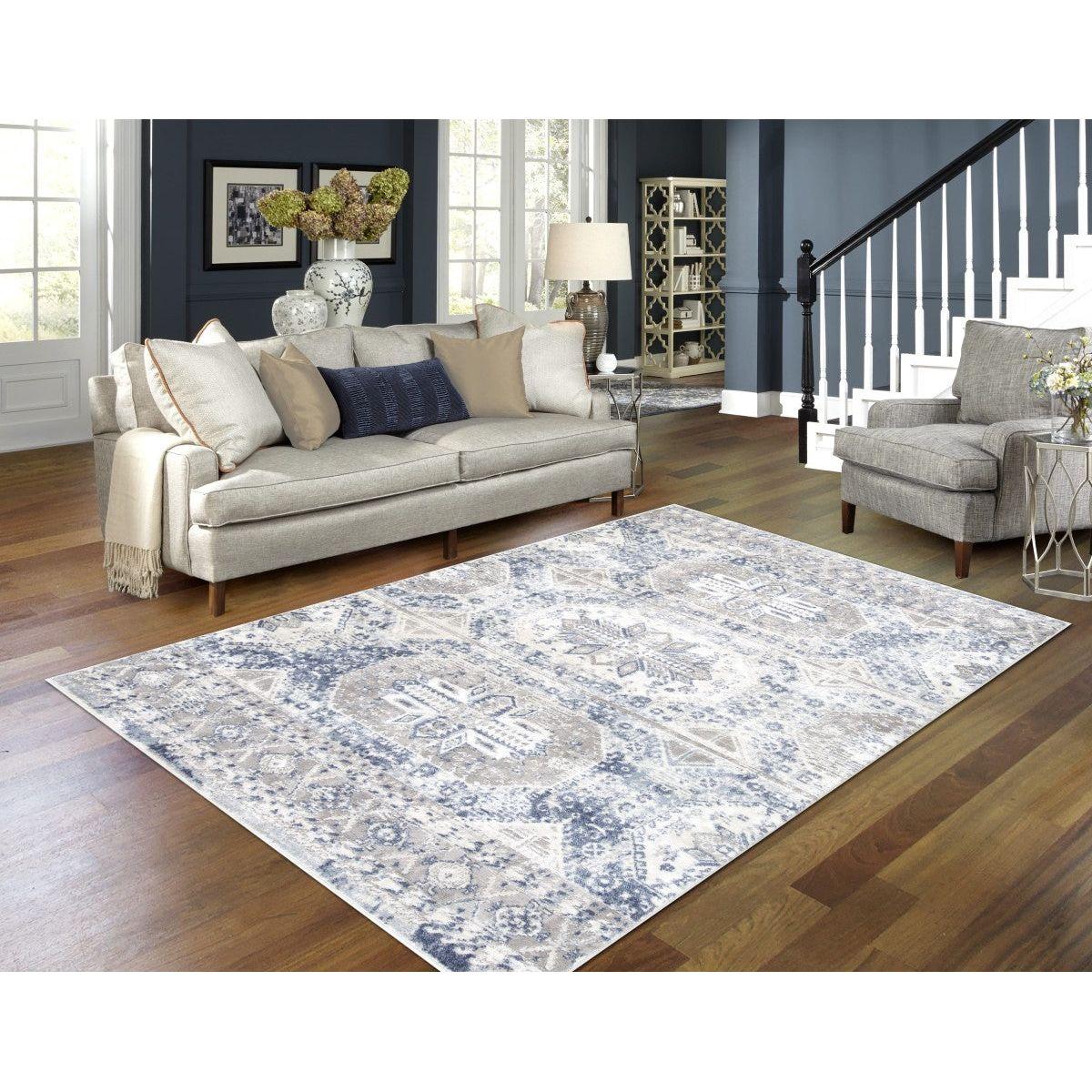 Vincent Area Rug - Grey/blue