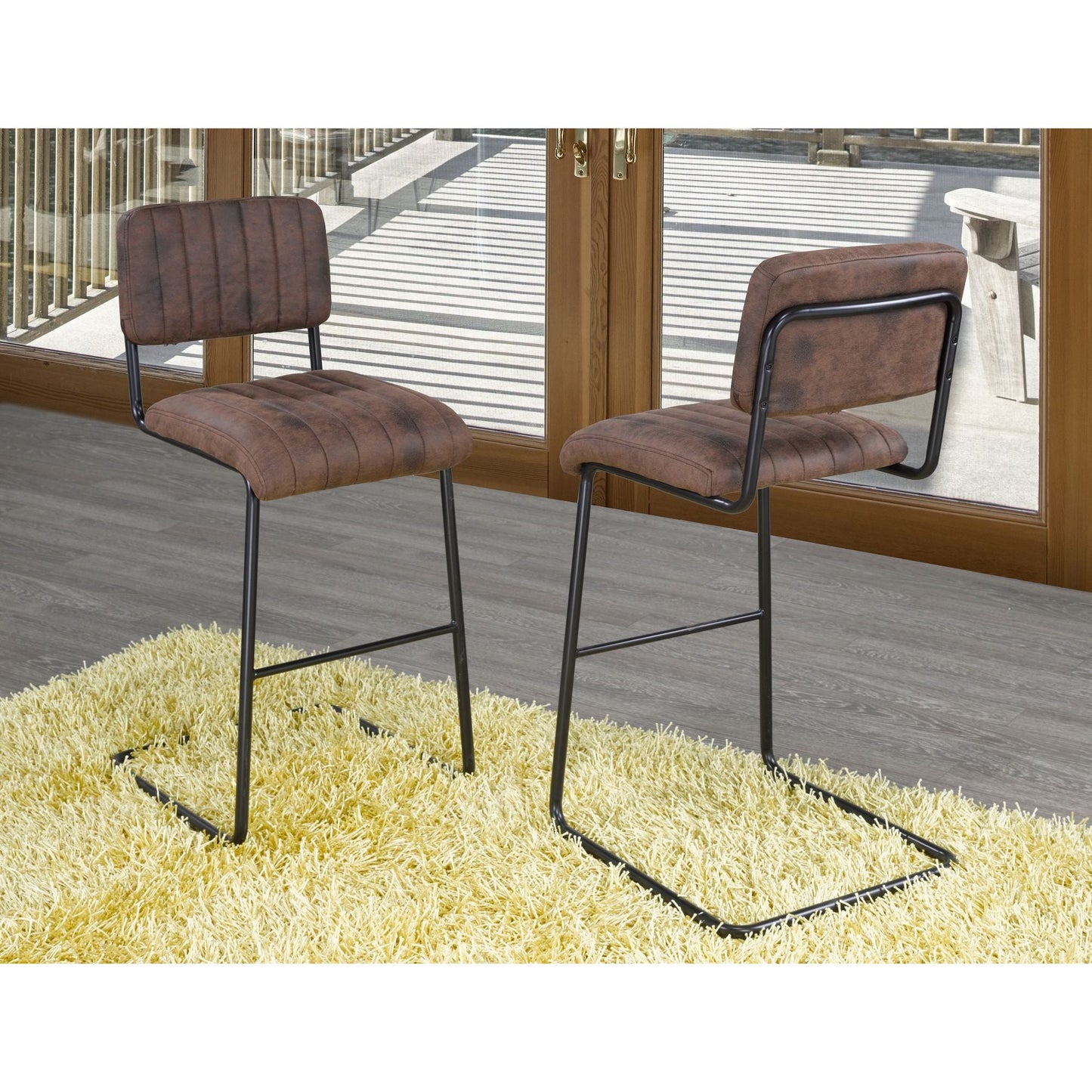 Brock Counter/Bar Stool, Set of 2 - Brown