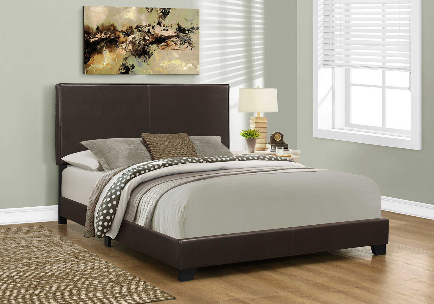 Lexington Faux Leather Platform Bed