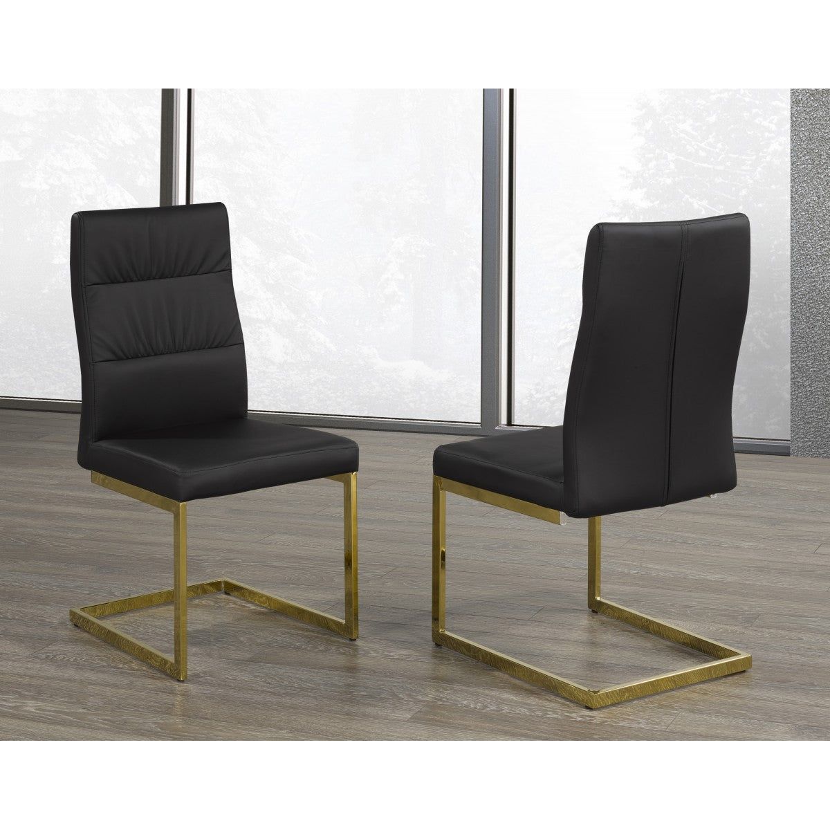Goldy Dining Chair, Set of 2 - Black