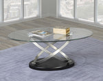 Athena 3-Piece Coffee Table Set - Black/Silver