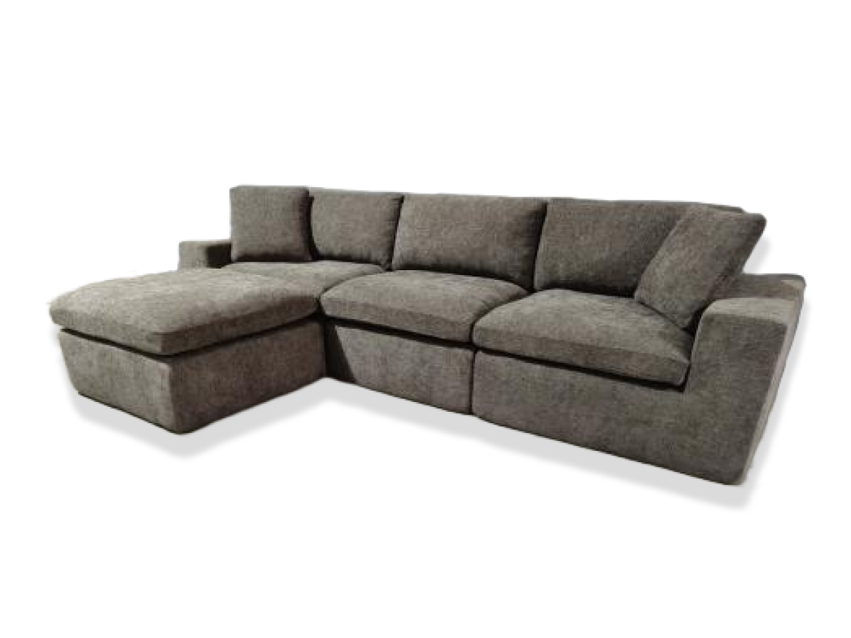 Camden Sectional Sofa, Brown