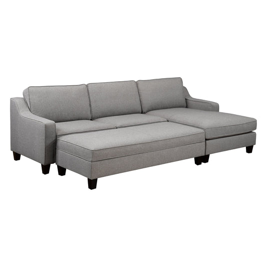 Uriel Sectional & Ottoman - Grey