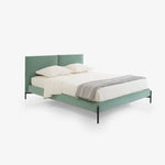 Blythe Velvet Upholstered Platform Bed - Sage Green