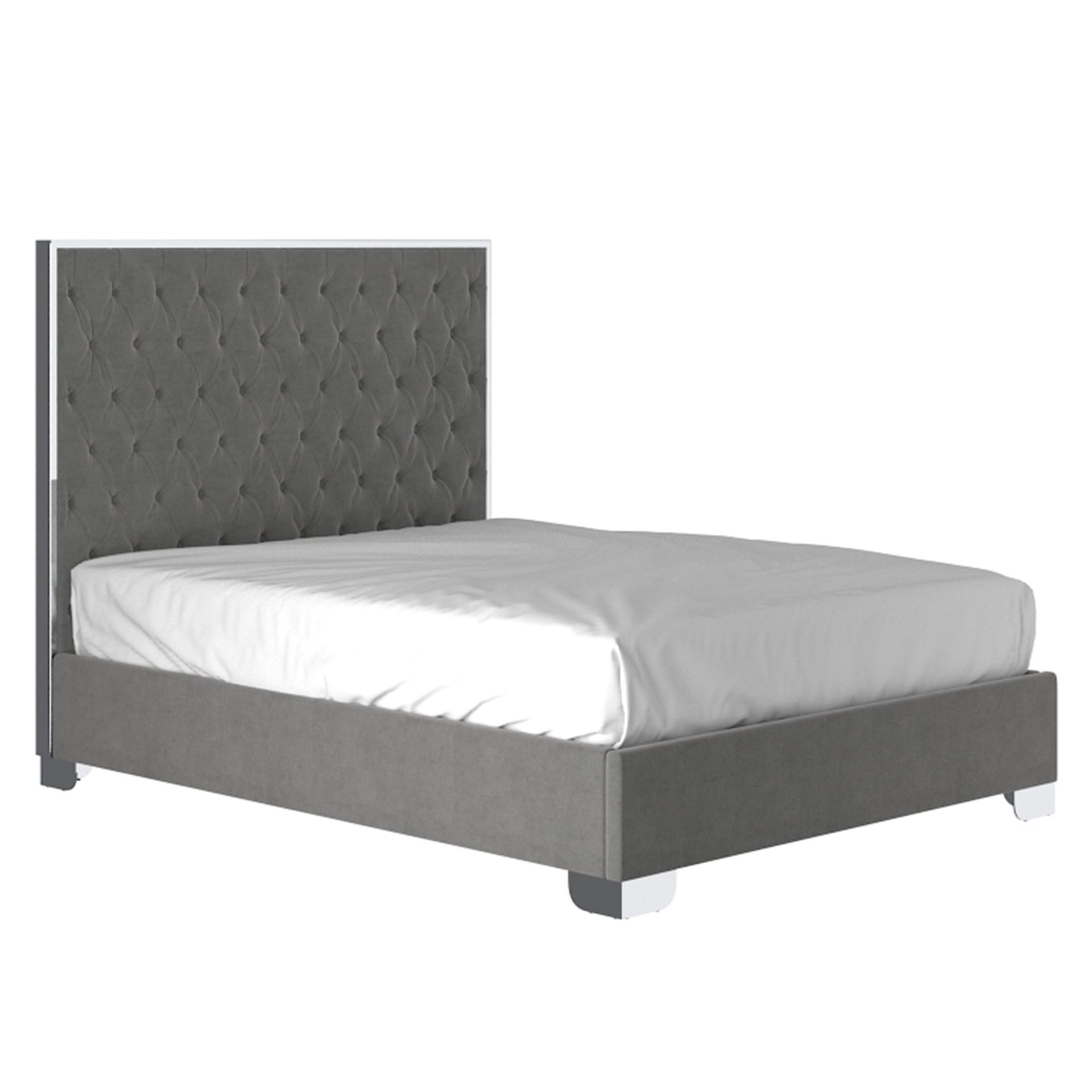 Lucille Bed - Queen 60Ó Grey