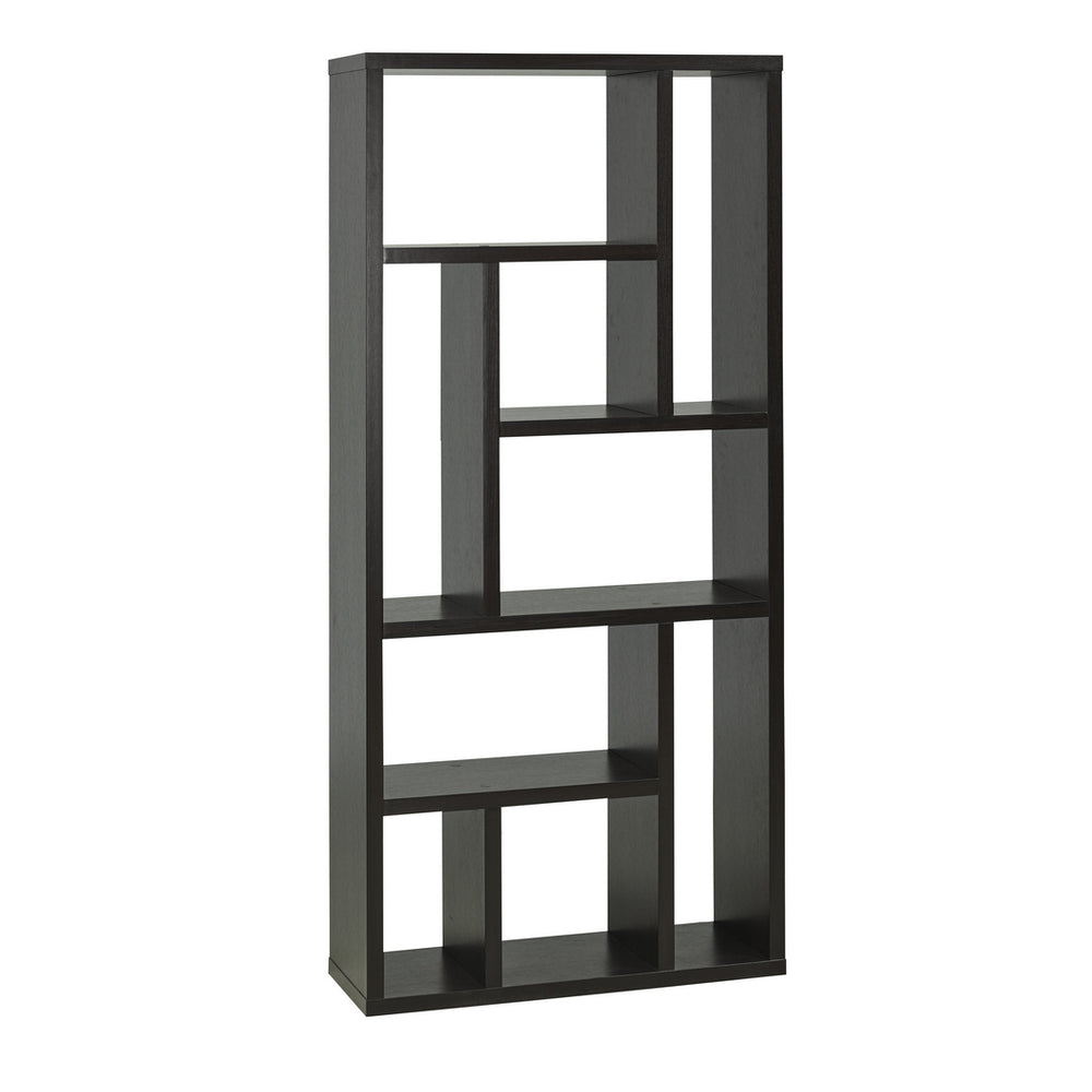 Aspen Geometric Bookcase - Brown