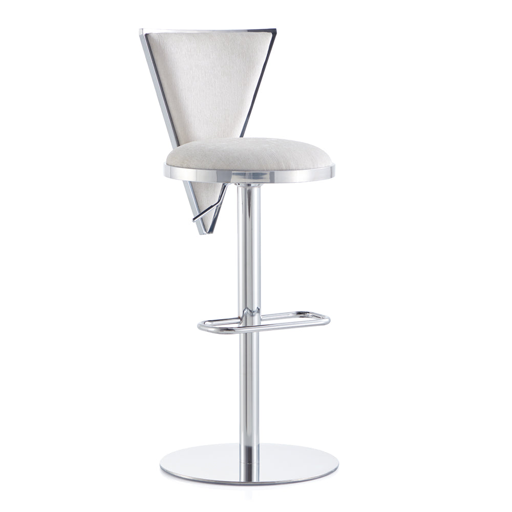 Turin Adjustable Bar Stool – Ivory Linen