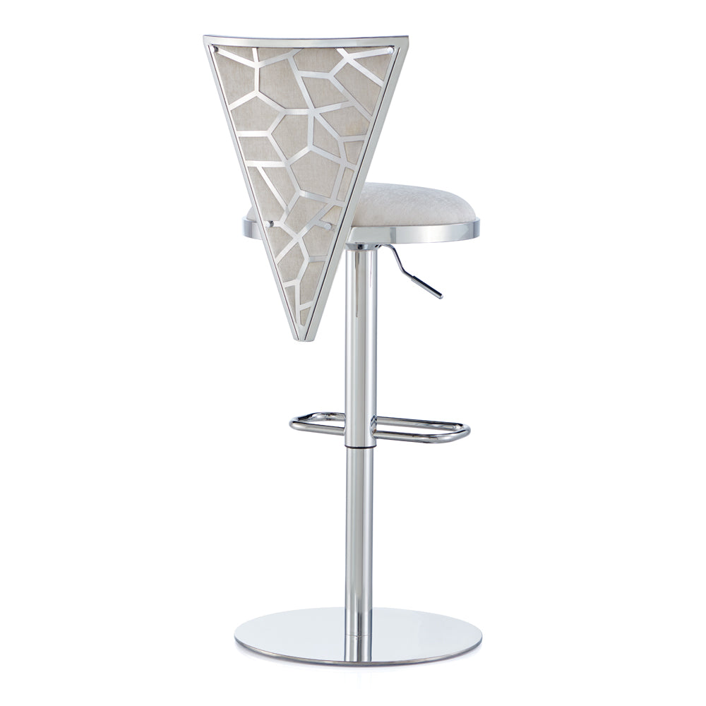 Turin Adjustable Bar Stool – Ivory Linen
