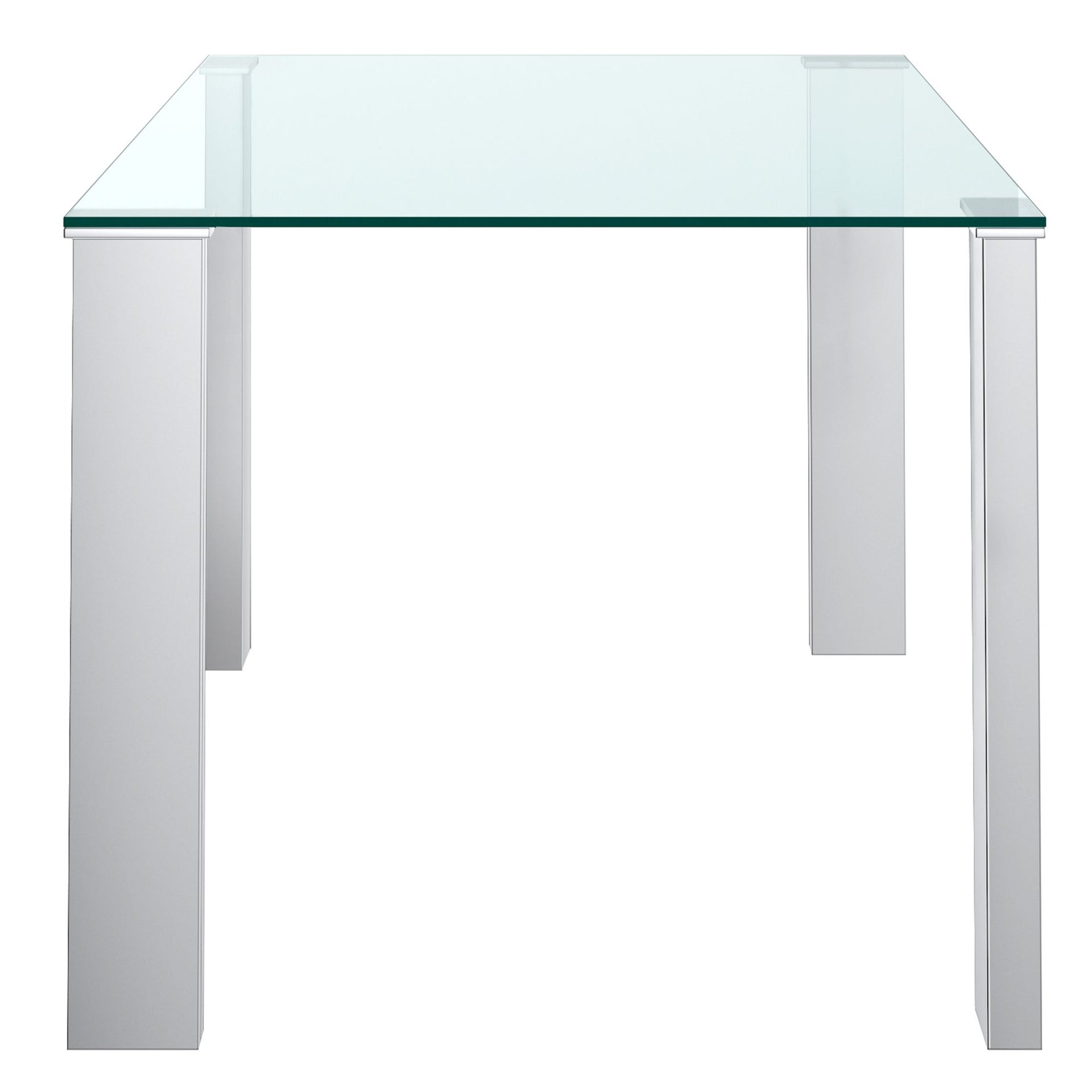 Nova Rectangular Glass Dining Table with Chrome Legs – 55”