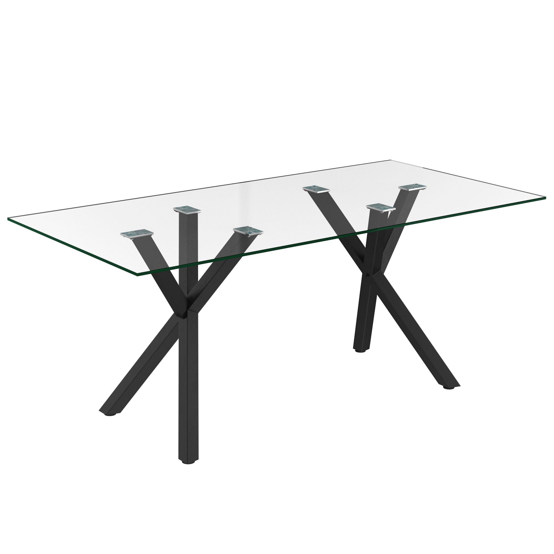 Stark Rectangular Dining Table , Black