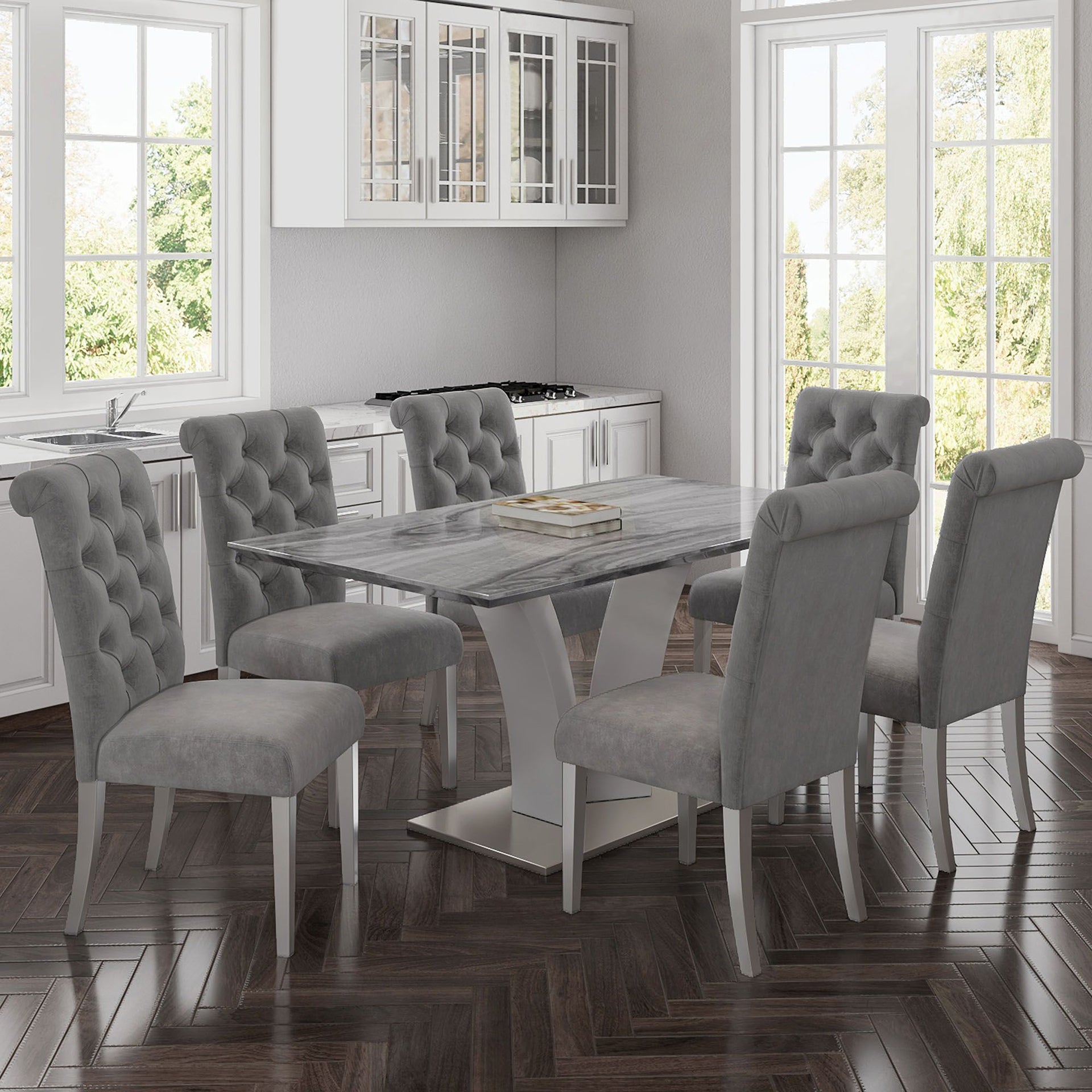 Napoli Dining Table - Rectangular Grey