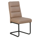 Calla Dining Chair, Set of 2 - Mushroom Pu/Black
