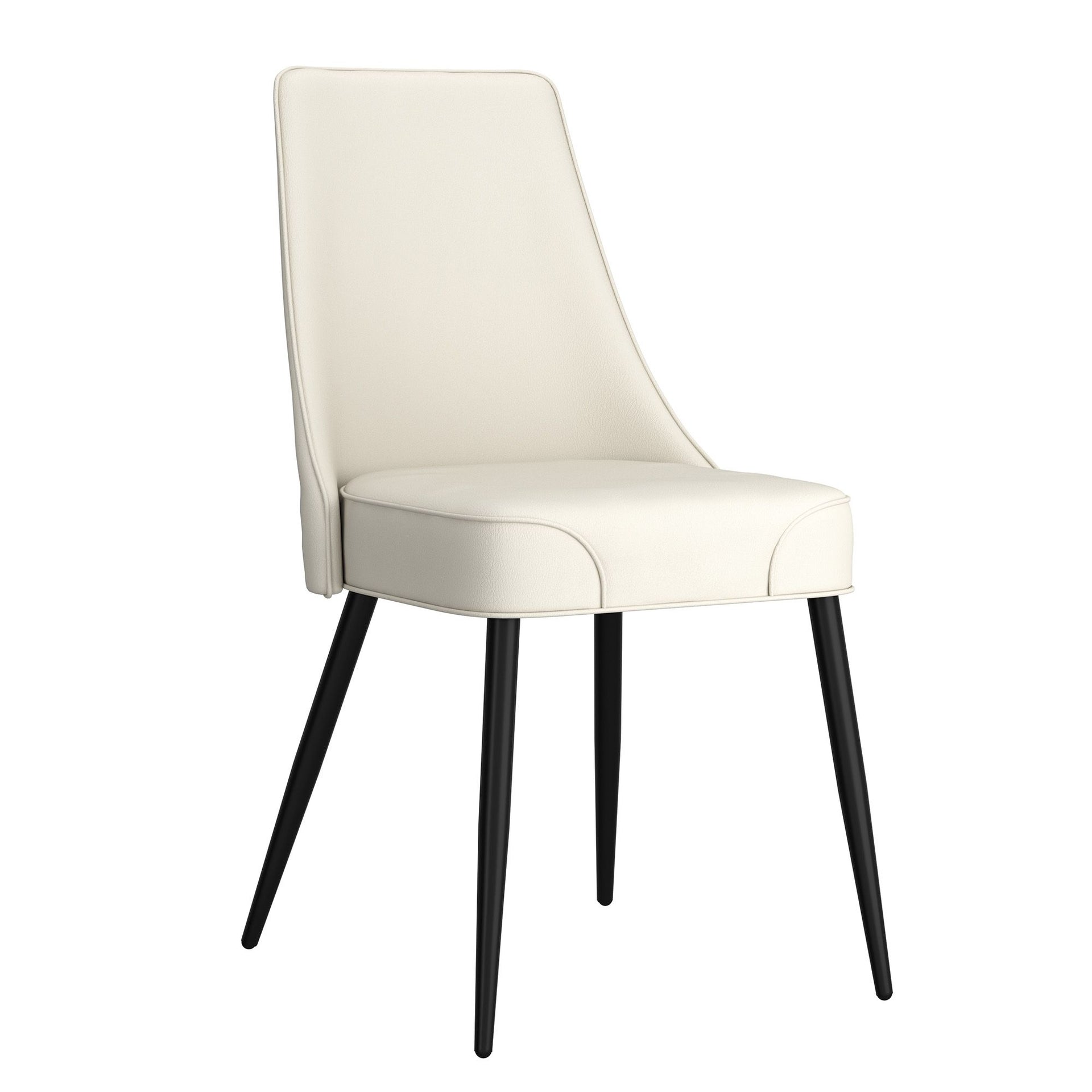 Koda Dining Chair, Faux Leather, Set Of 2 , Beige