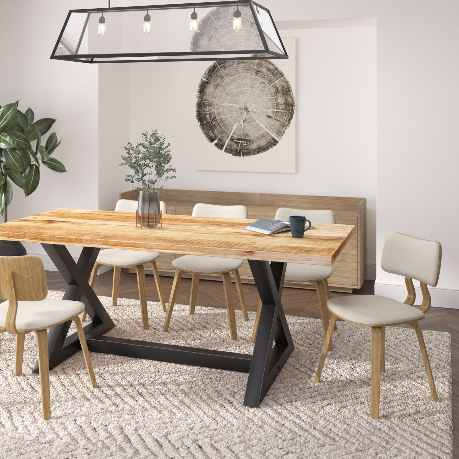 Zuni Dining Chair, Fabric , Beige