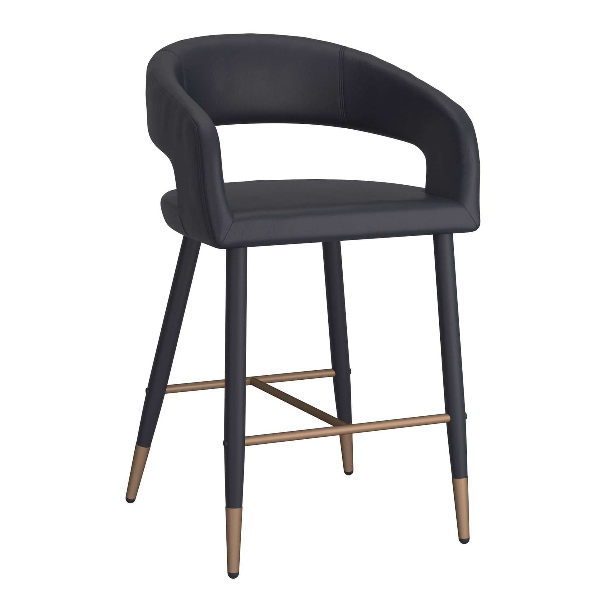 Crimson 26" Counter Stool, Set Of 2, Black