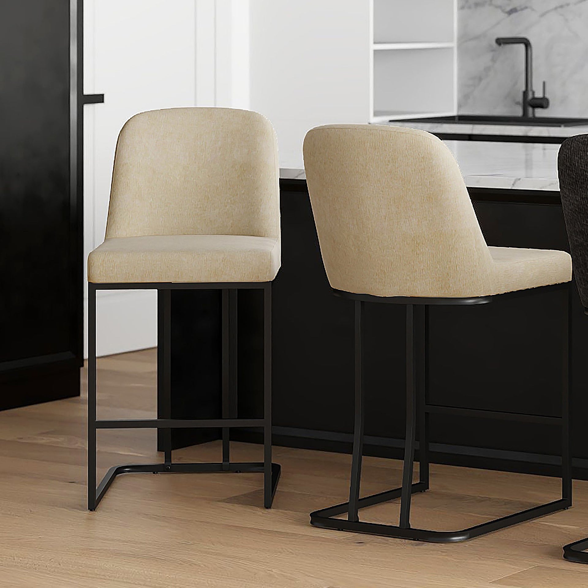 Dario 26" Counter Stool, Set Of 2, Beige
