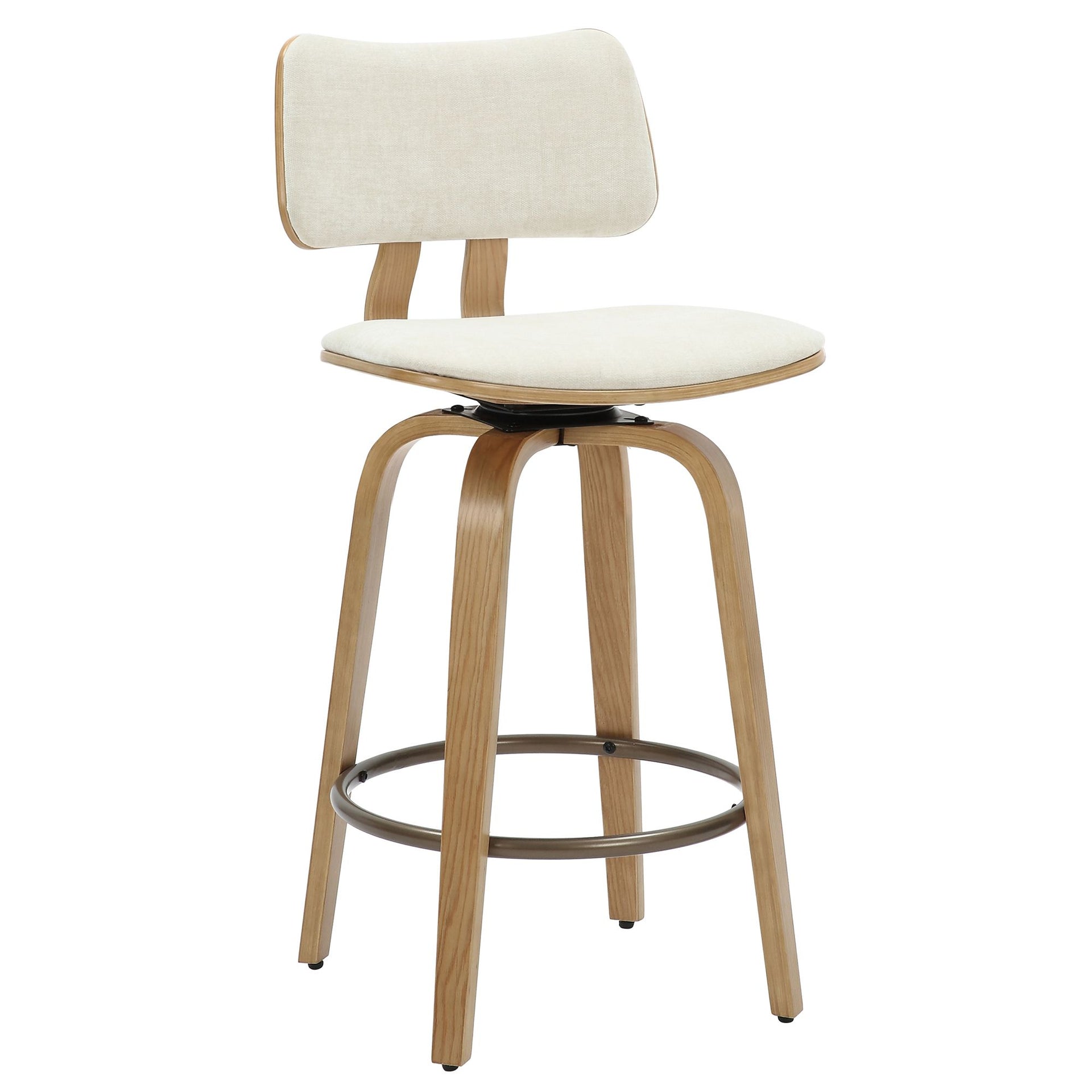 Zuni 26" Counter Stool W/Swivel, Fabric , Beige