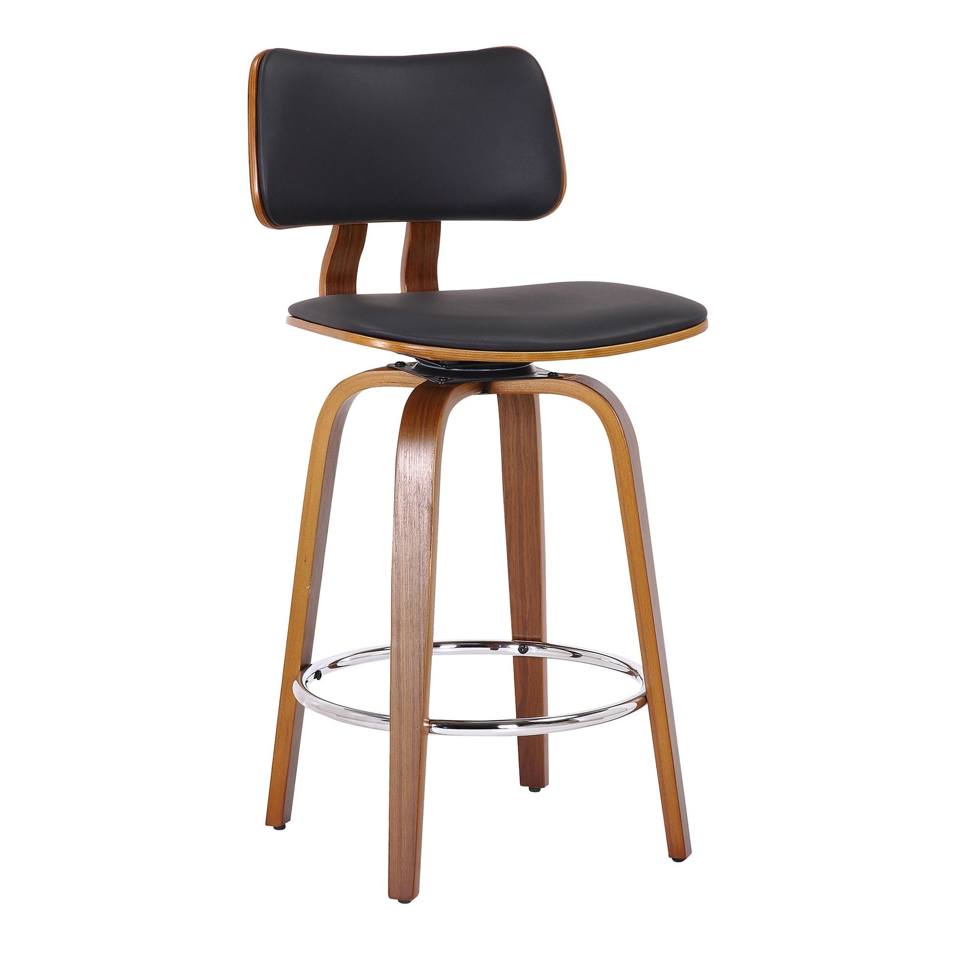 Zuni 26" Counter Stool W/Swivel, Pu , Black