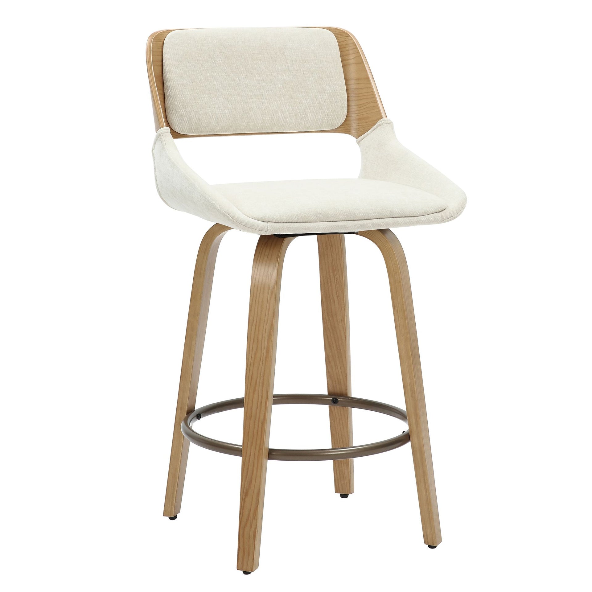 Hudson 26" Counter Stool W/Swivel, Fabric , Beige