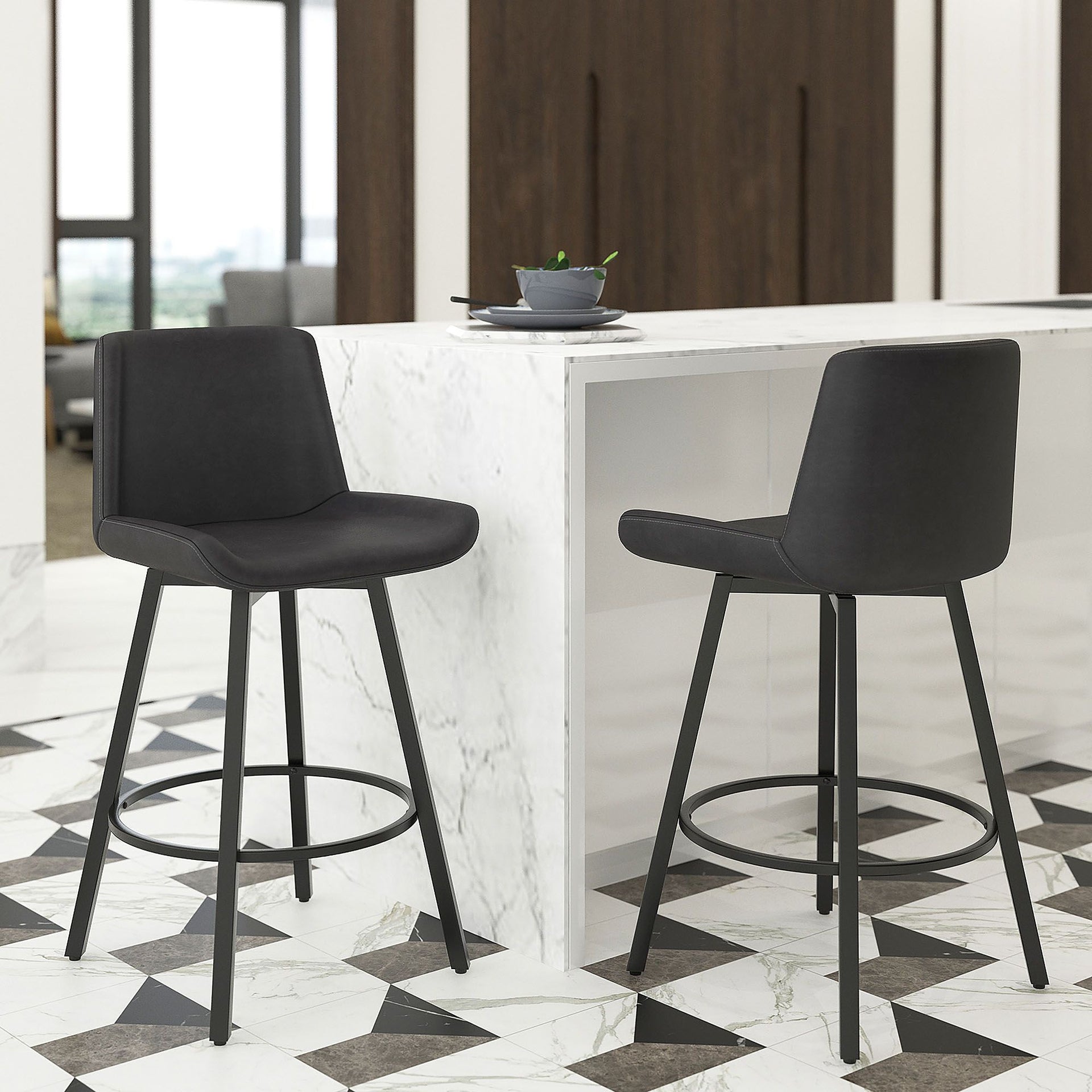 Mason Swivel Bar Stools – Set of 2