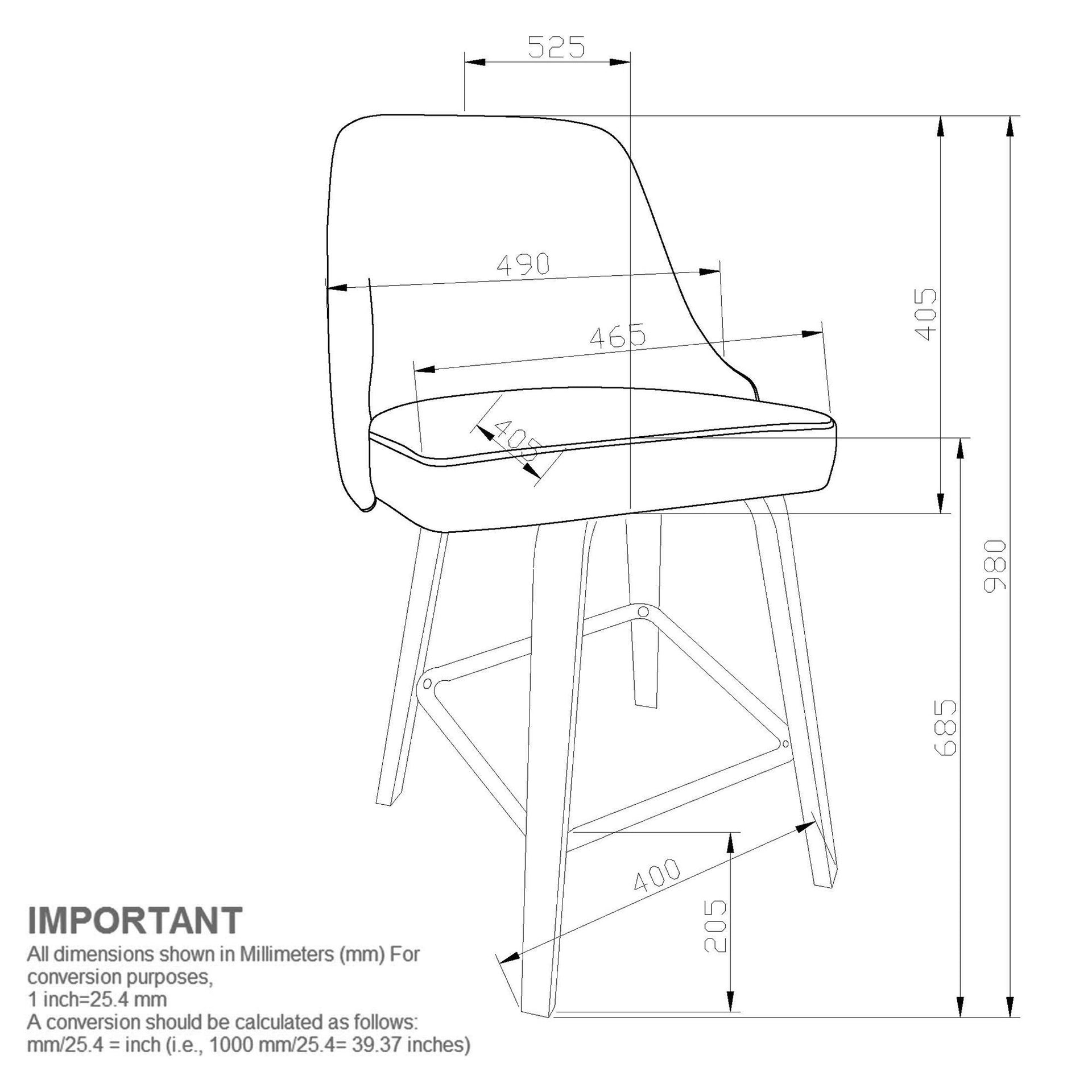 Oakley 26" Counter Stool W/Swivel, Set Of 2