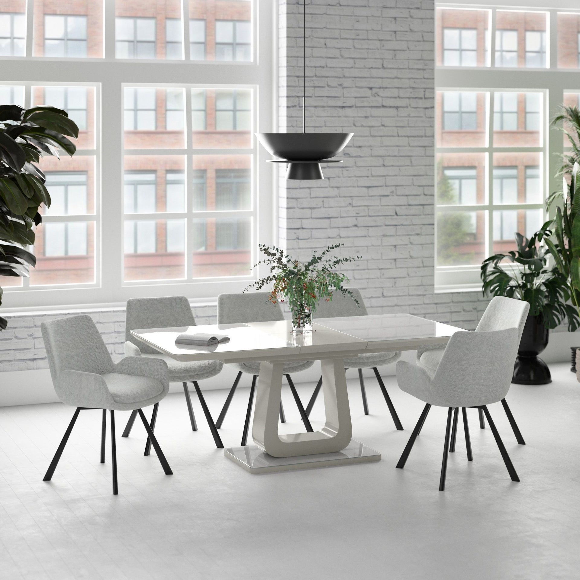Corvus/Signy 7Pc Dining Set, Grey