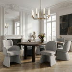 Vesper/Dahlke/Hollis 7-Piece Dining Set - Walnut/Beige