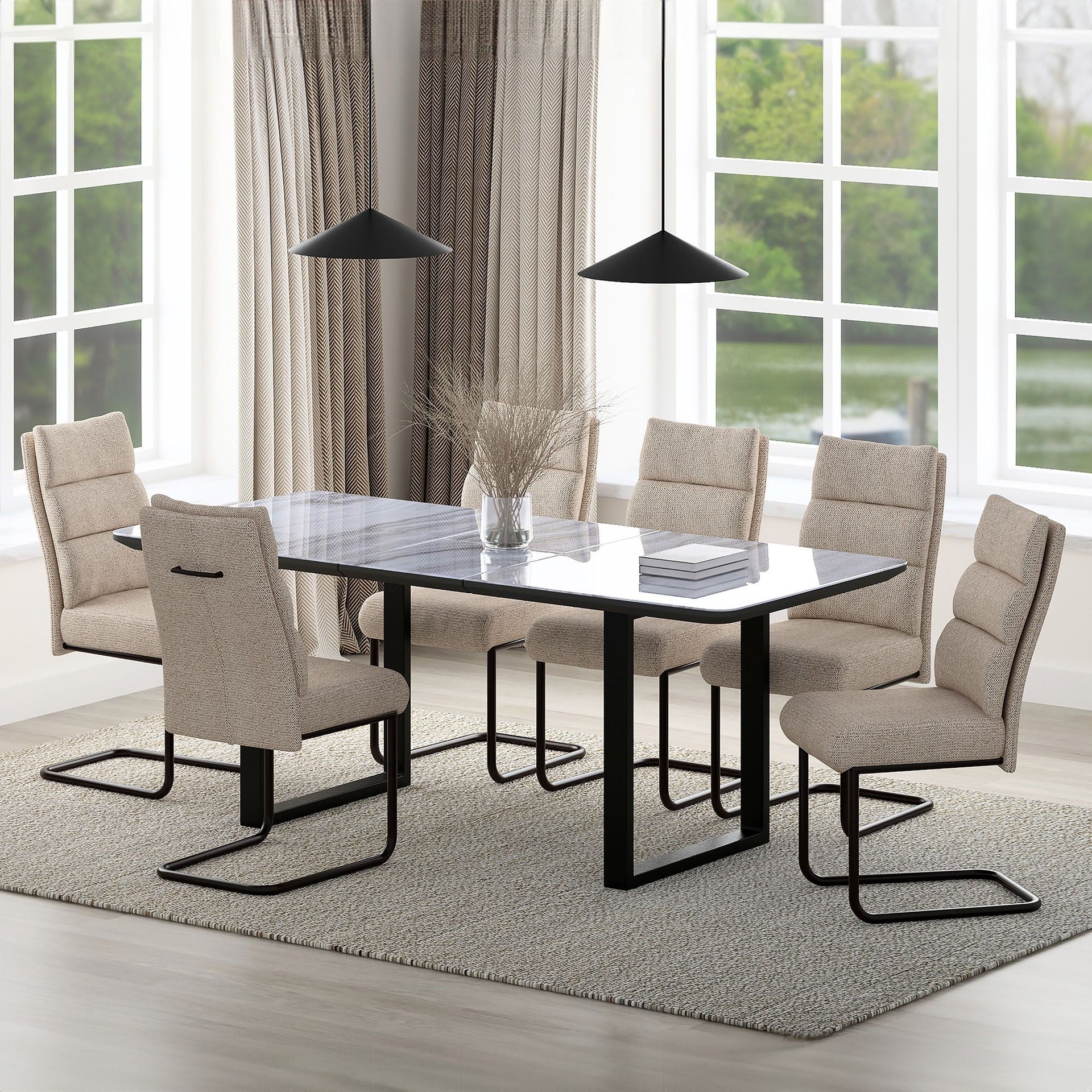 Gavin/Brodi 7Pc Dining Set, Black