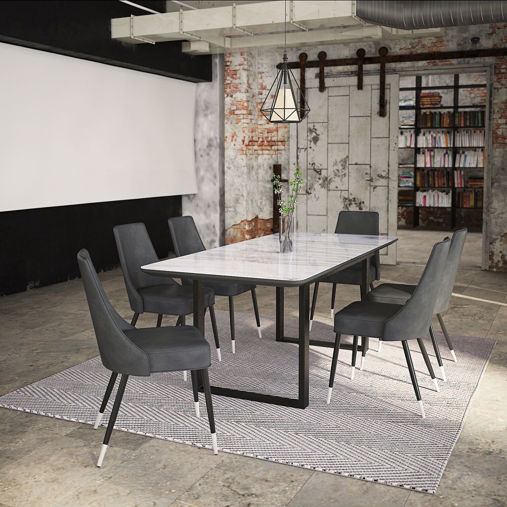 Gavin/Silvano 7Pc Dining Set / , Grey