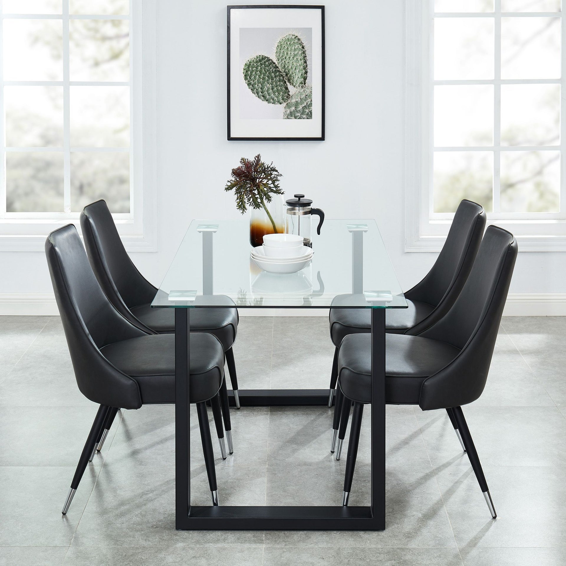 Franco/Silvano 5Pc Dining Set, Grey