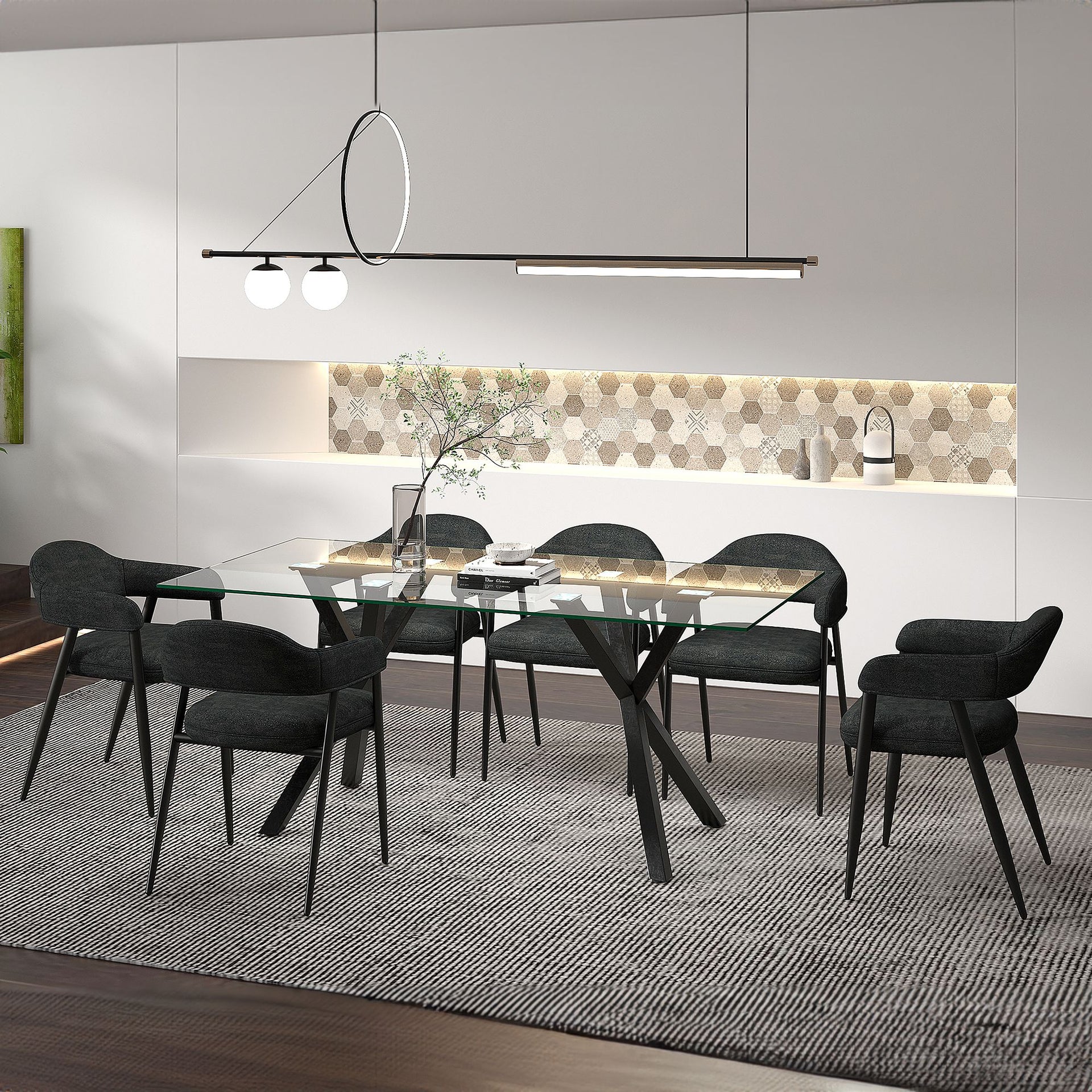 Stark/Archer 7Pc Dining Set / , Black