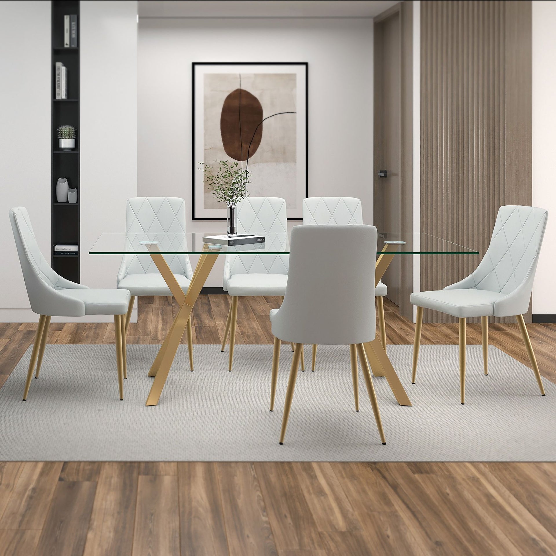 Stark/Antoine 7Pc Dining Set, Gold