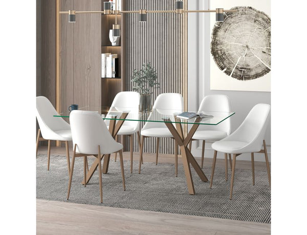 Stark / Cleo Dining Set - Gold