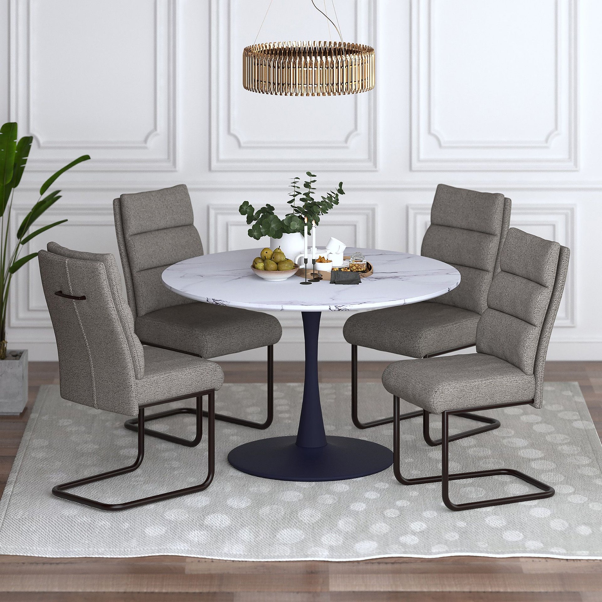 Zilo/Brodi 5Pc Dining Set , Black