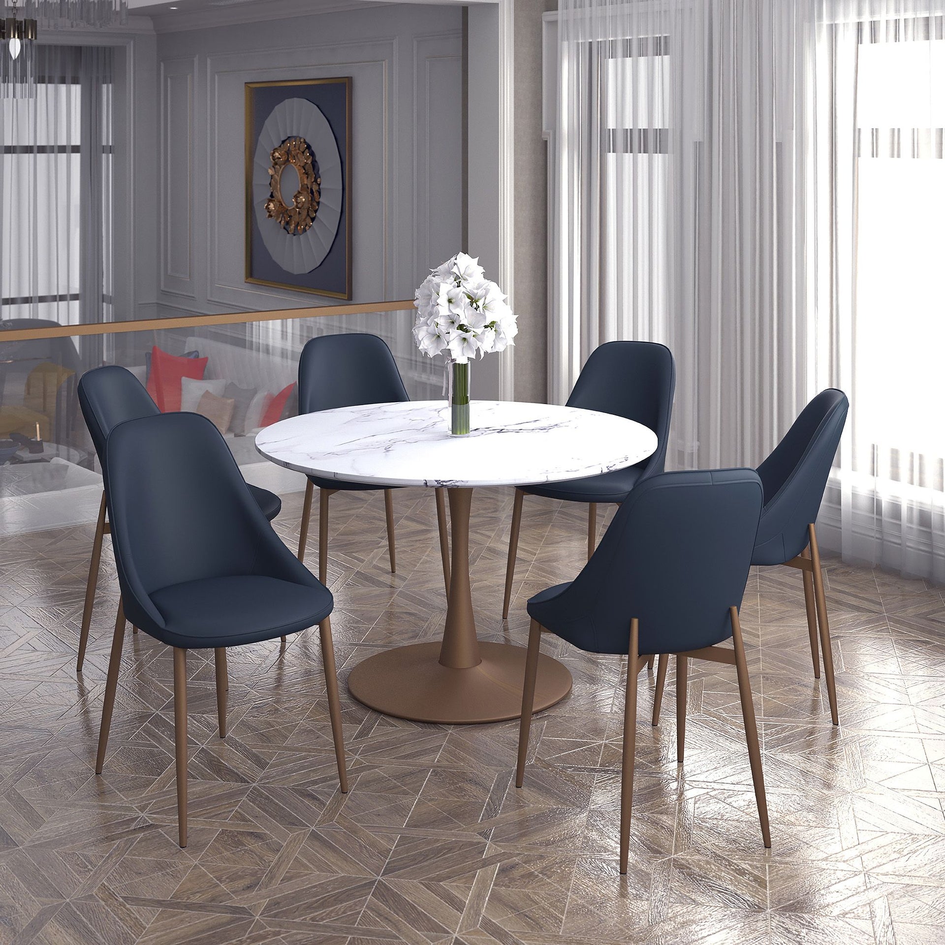 Zilo/Cleo 7Pc Dining Set , Black