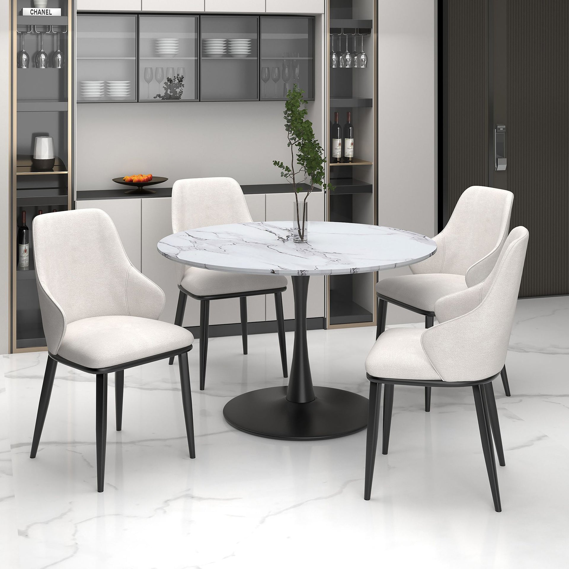 Zilo/Kash 5Pc Dining Set , Black