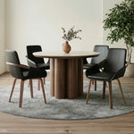 Briar/Beck 5-Piece Dining Set - Walnut/Black And Walnut