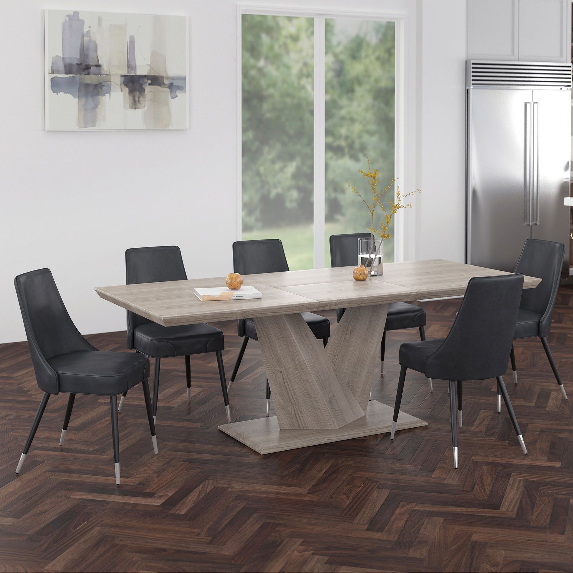 Eclipse/Silvano 7Pc Dining Set / , Grey