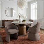 Willa/Hollis 5-Piece Dining Set - Walnut/Brown