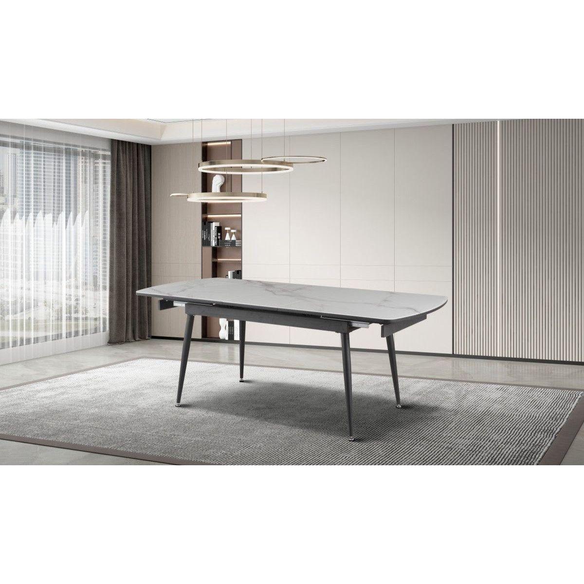 Alessia Dining Table - White/Black