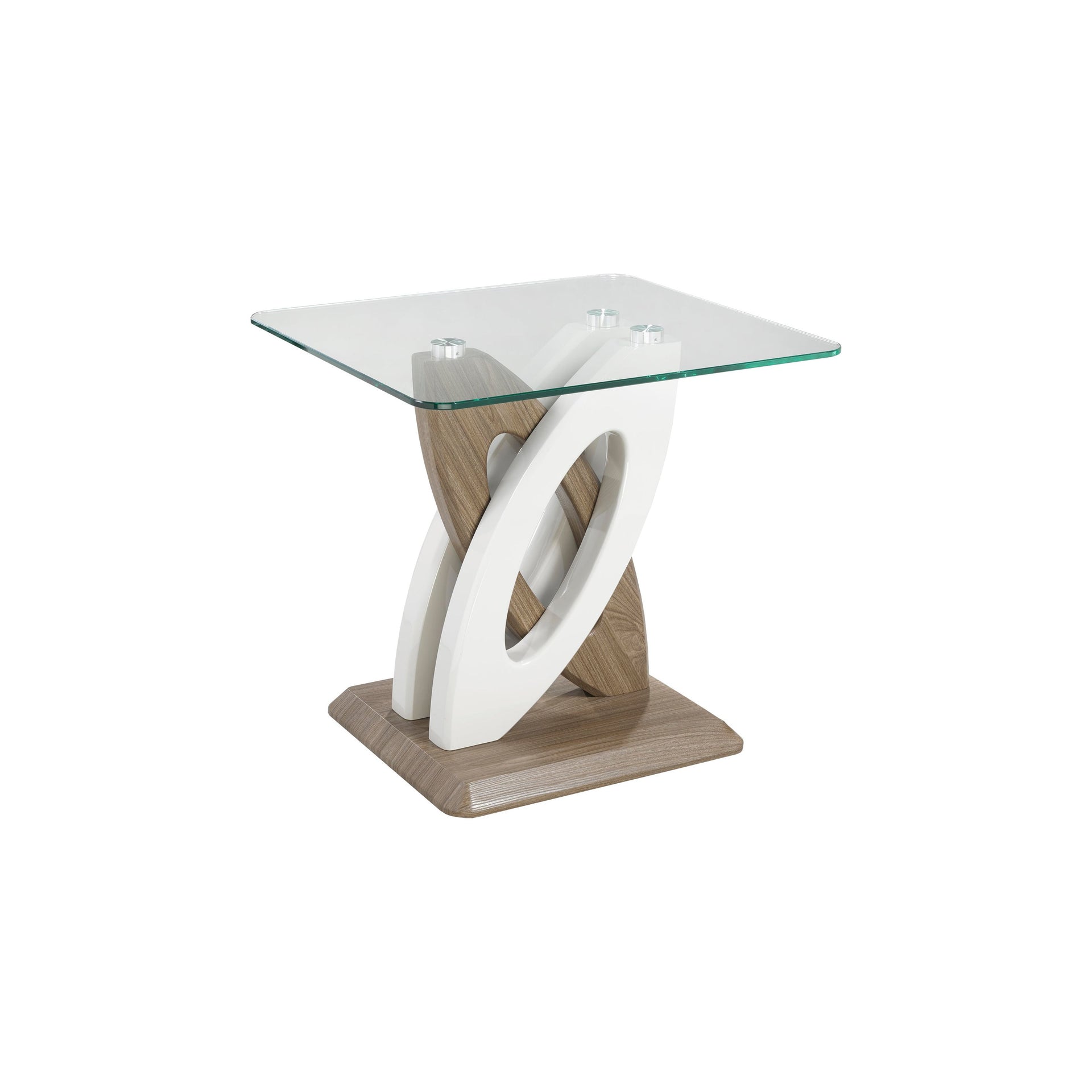 Donatello Coffee Table Series, White/walnut