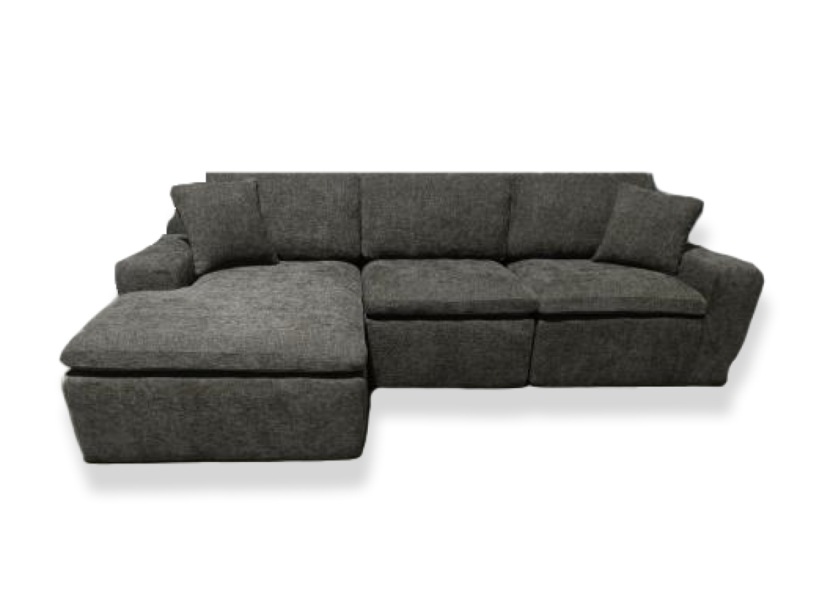 Siena Chaise Sectional, Brown