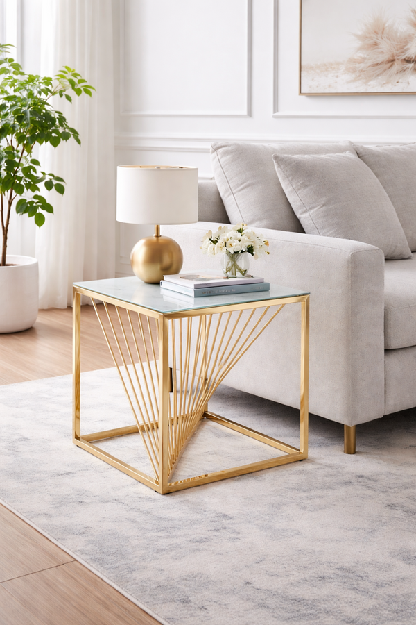 Alexa Side Table - Gold